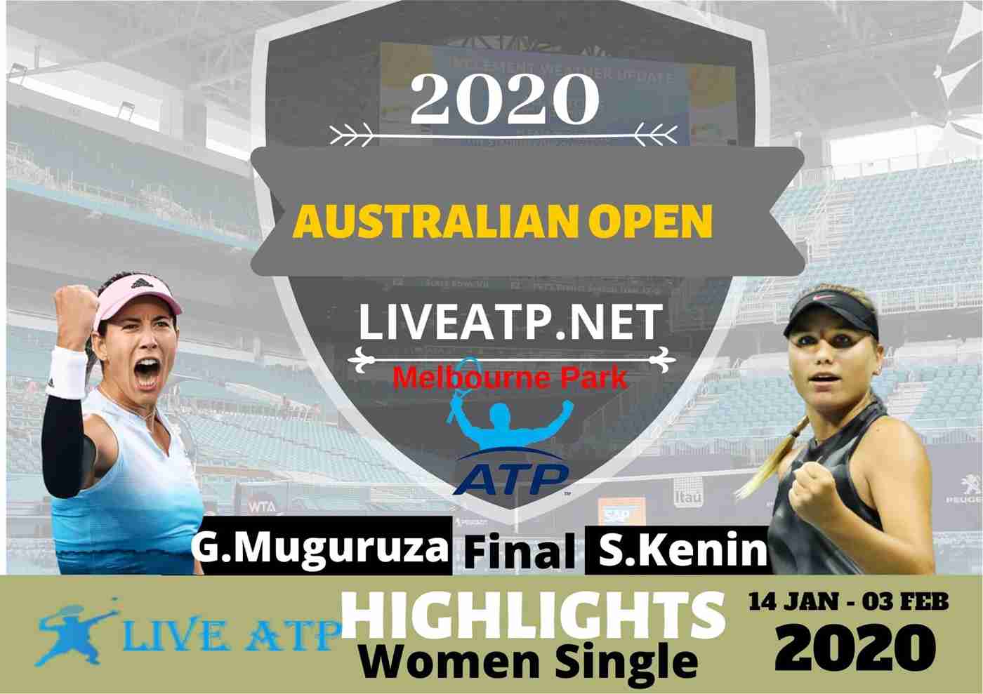 Aus Open S Kenin Vs G Muguruza Highlights 2020 Final
