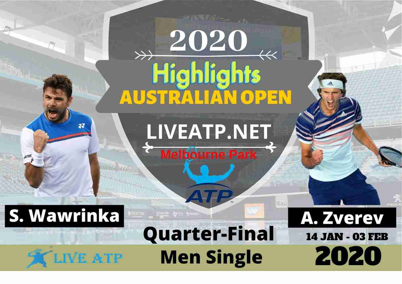 Aus Open S Wawrinka Vs A Zverev Highlights 2020 Quarter Final 