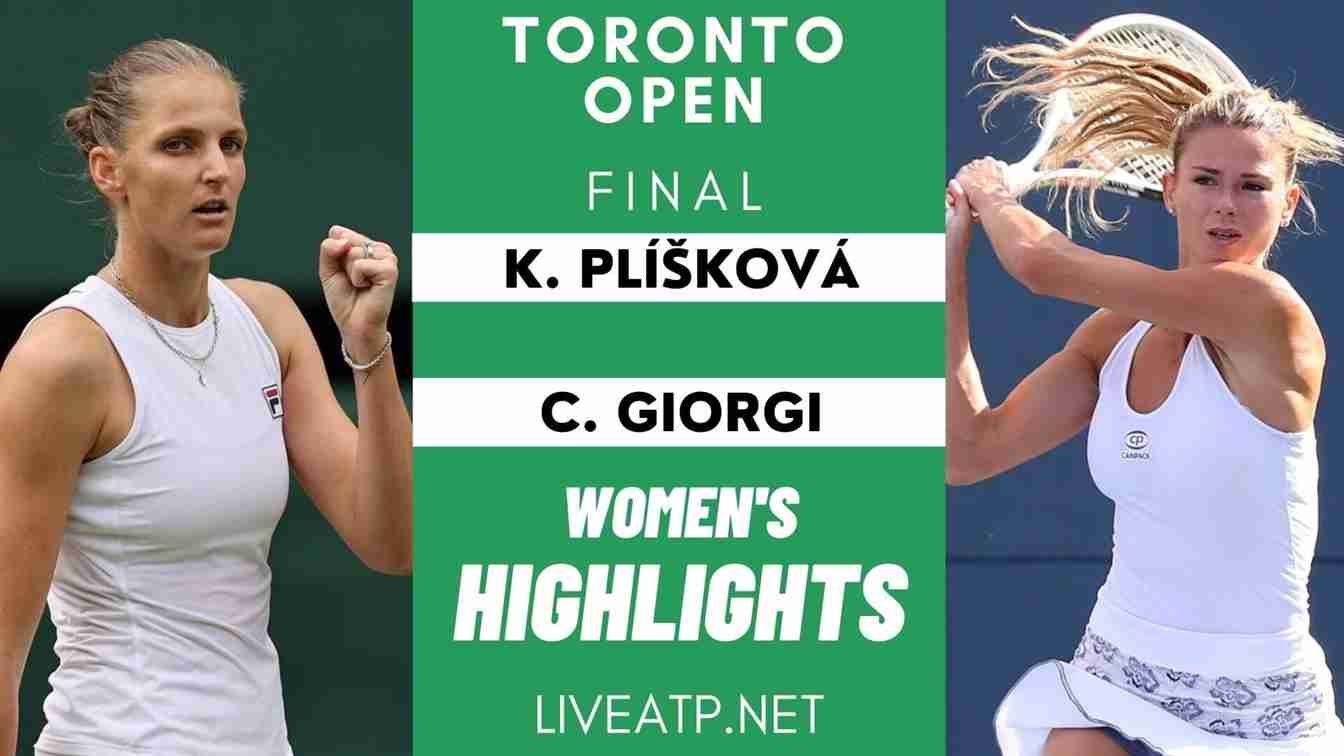 Toronto Open Final Highlights 2021 WTA