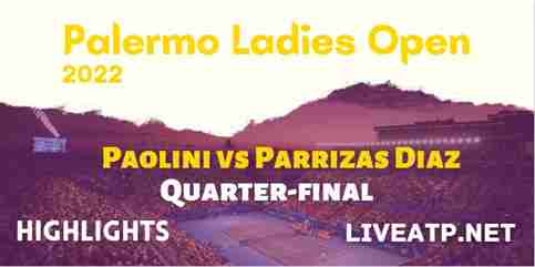 Paolini Vs Parrizas Diaz Quarterfinal 22072022 Highlights