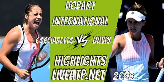 Cocciaretto Vs Davis Hobart International Tennis Final 14jan2023 Highlights
