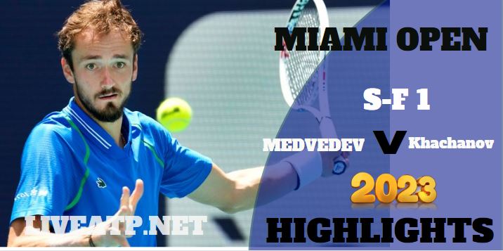 Khachanov Vs Medvedev Miami Open Tennis SF 1 01Apr2023 Highlights