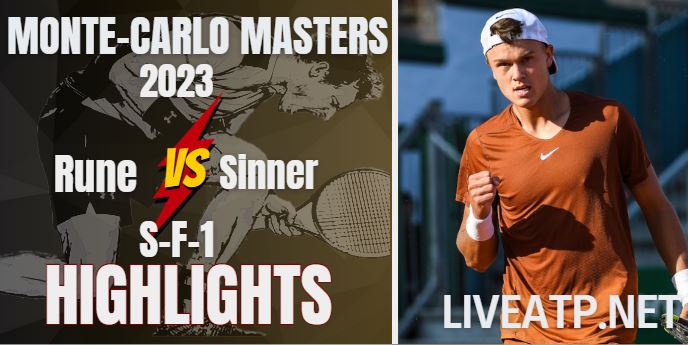 Sinner Vs Rune Monte Masters 15Apr2023 Highlights