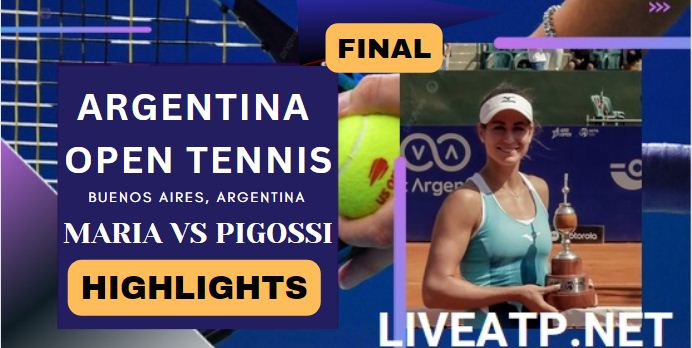 Maria Vs Pigossi WTA Argentina Open Final Highlights 2023