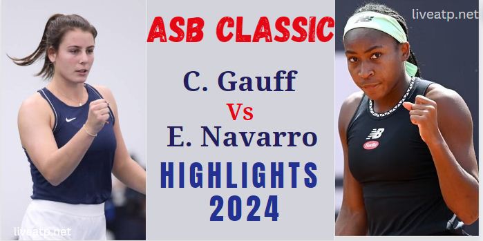 Gauff VS Navarro ASB Classic SF 2 Highlights 2024