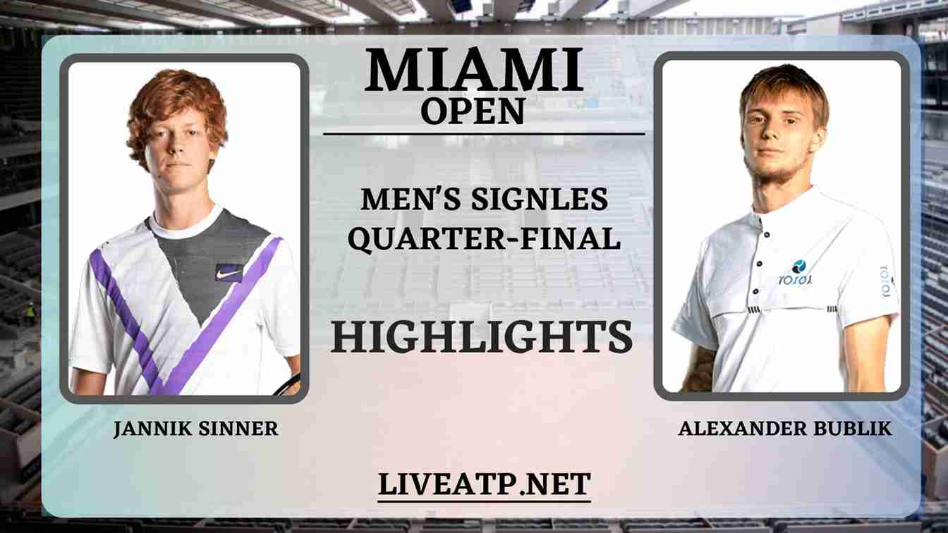Miami Open Quarter Final 2 Mens Singles ATP