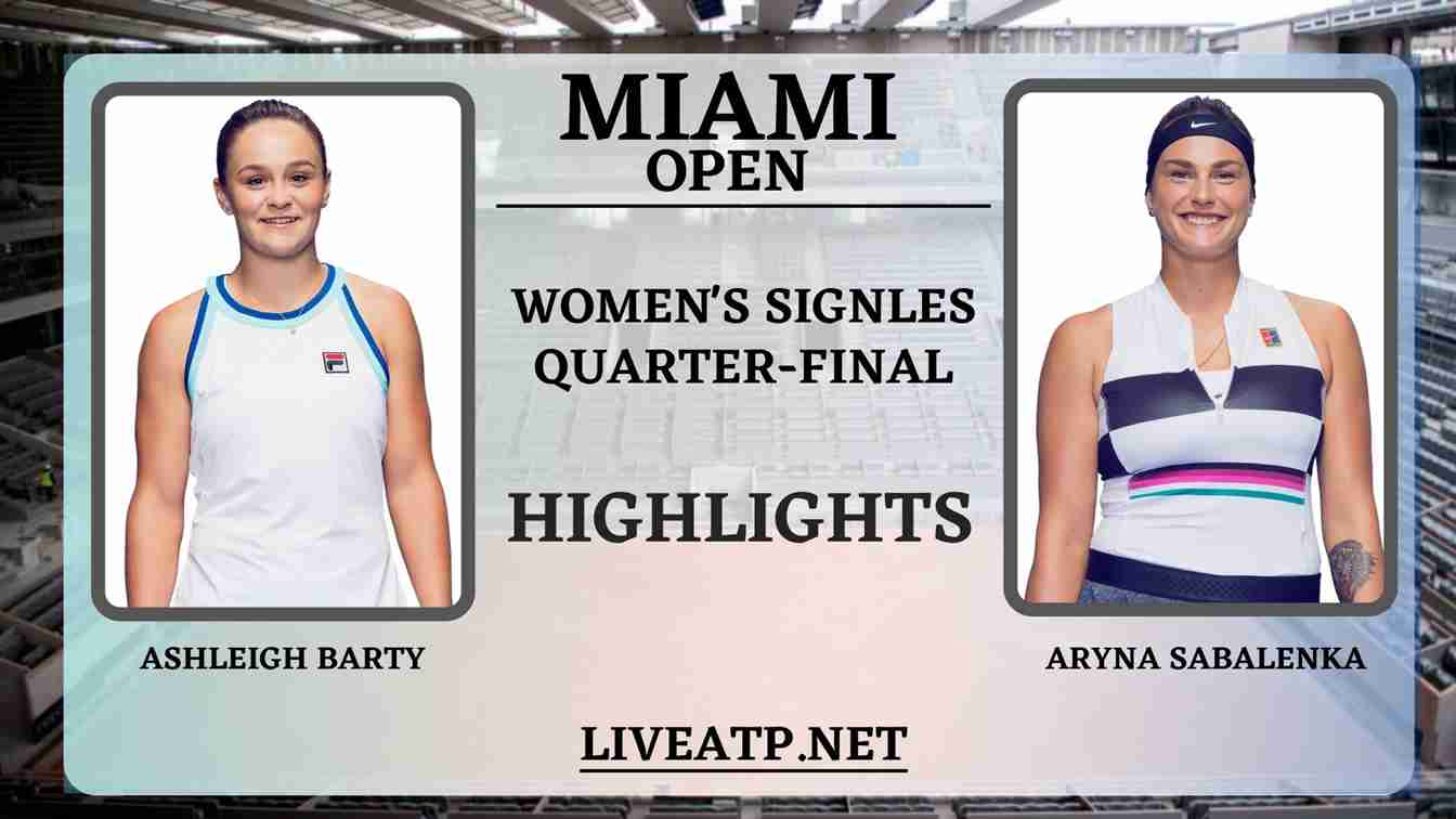 Miami Open Womens Singles Quarter Final 1 WTA