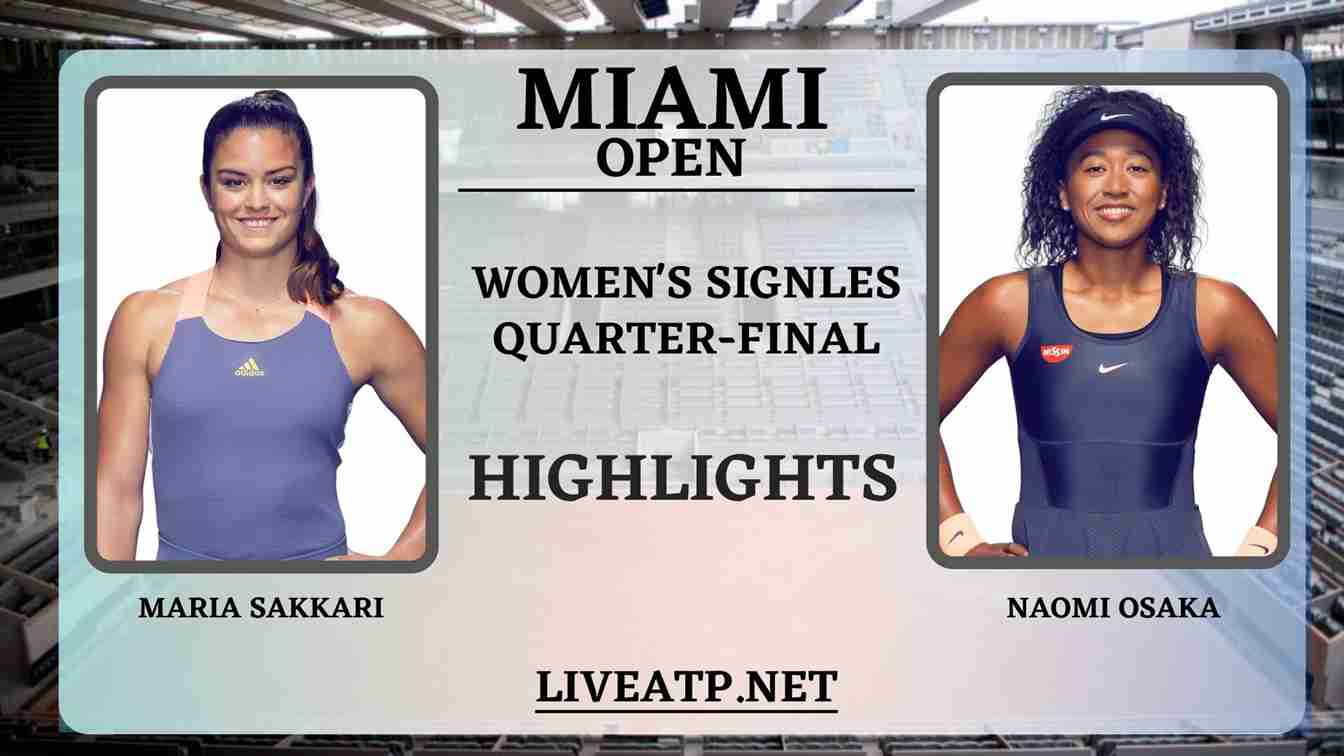Miami Open Womens Singles Quarter Final 2 WTA