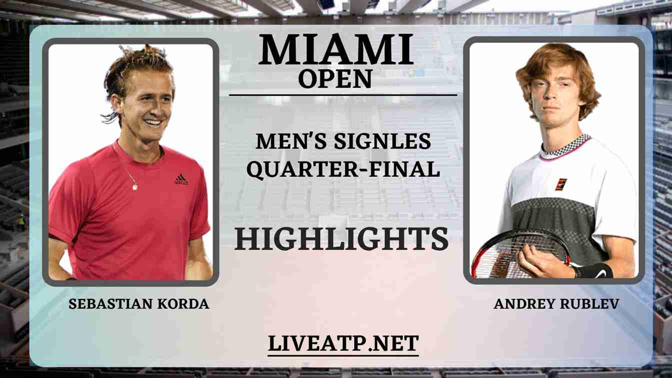 Miami Open Quarter Final 4 Highlights 2021 Mens Singles ATP