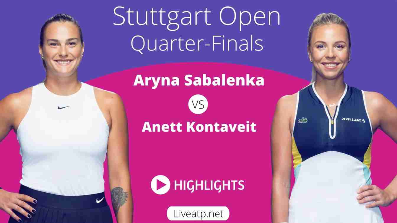 Stuttgart Open Quarter Final 1 Highlights 2021 WTA