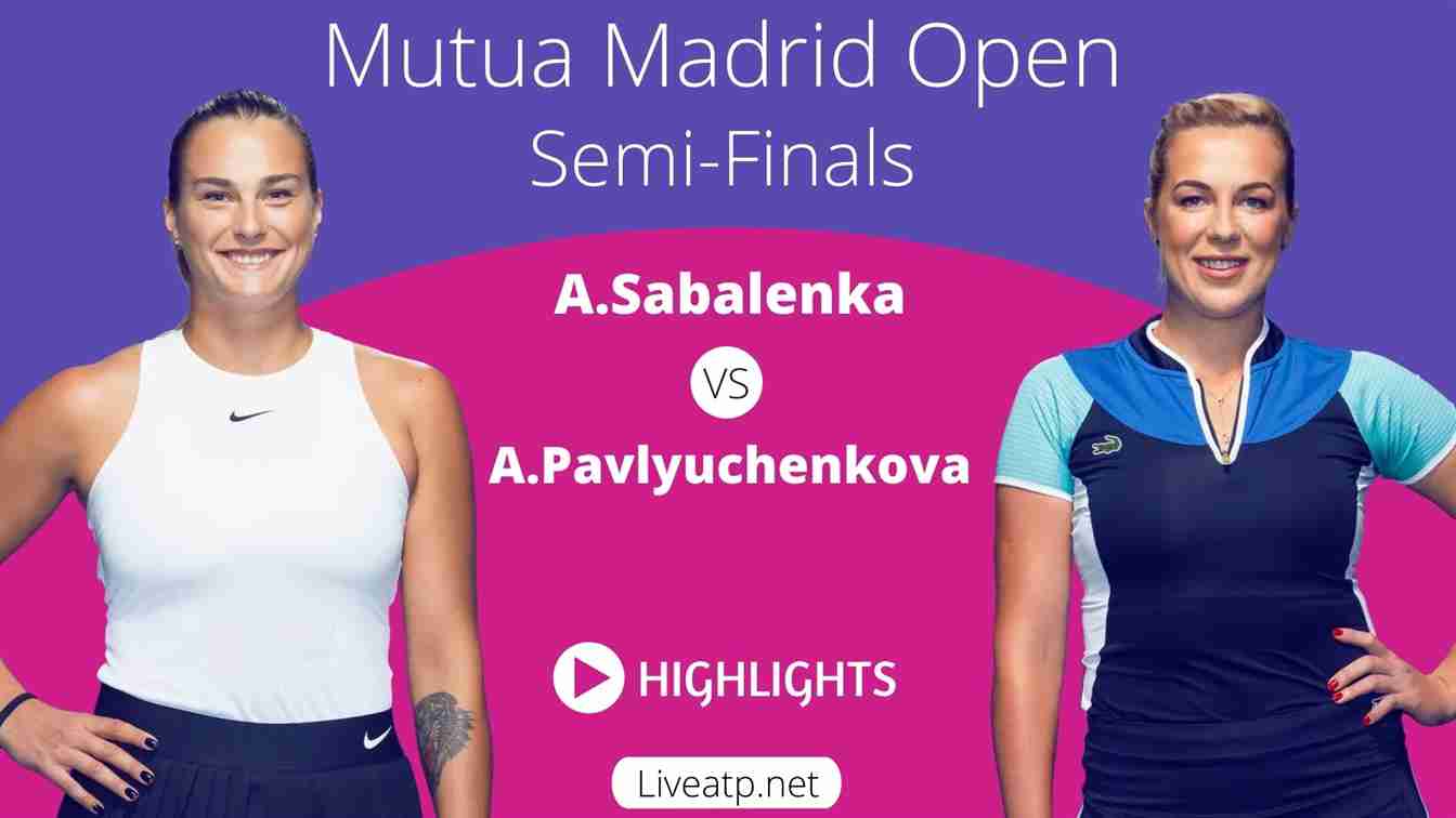 Madrid Womens Semi Final 1 Highlights 2021 WTA