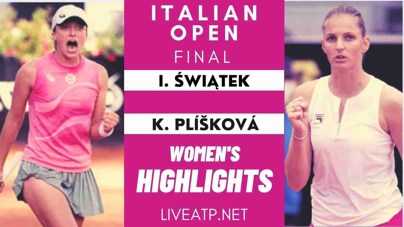 Italian Womens Final Highlights 2021 WTA