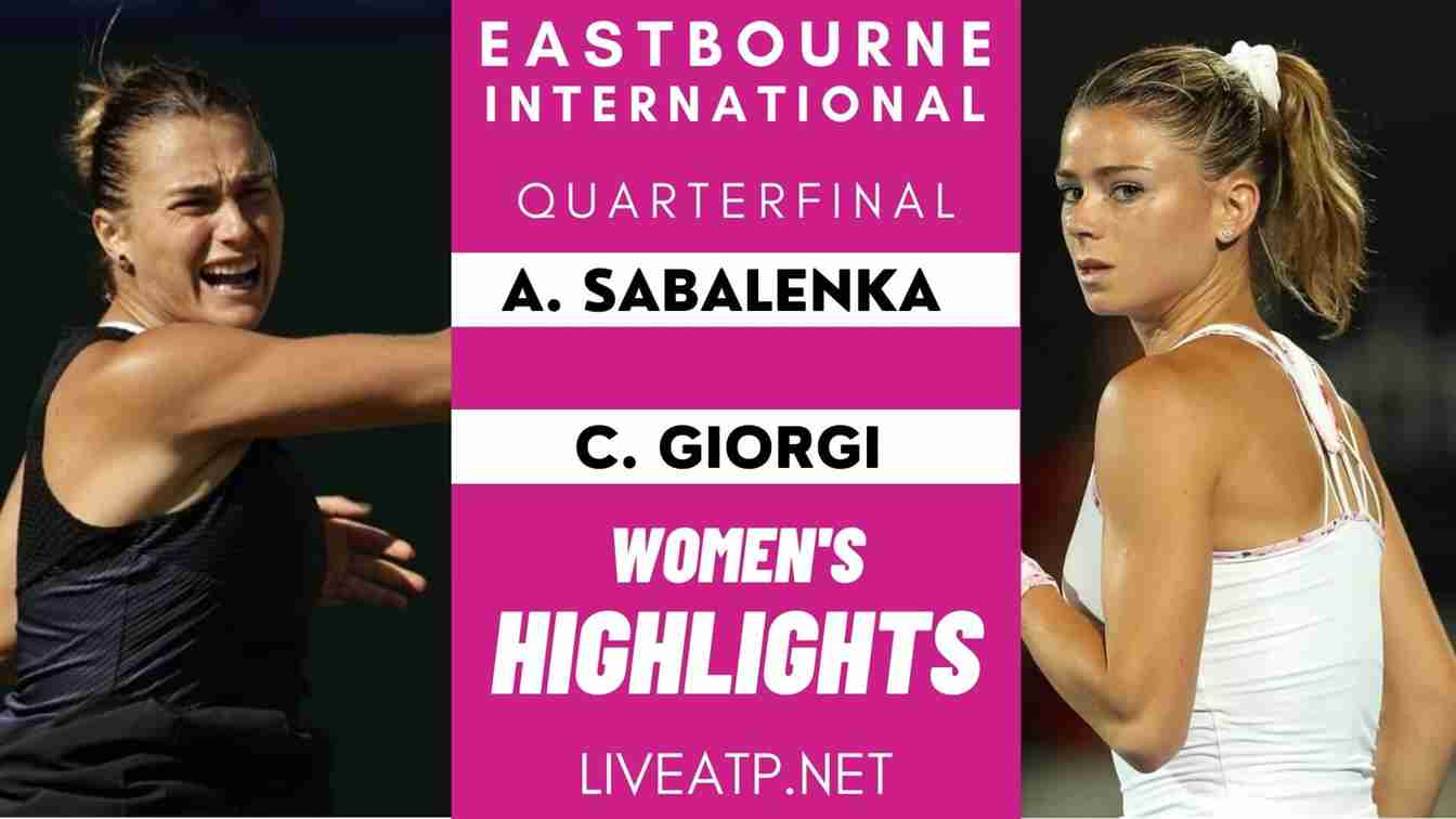 Eastbourne Women Quarter Final 2 Highlights 2021 WTA