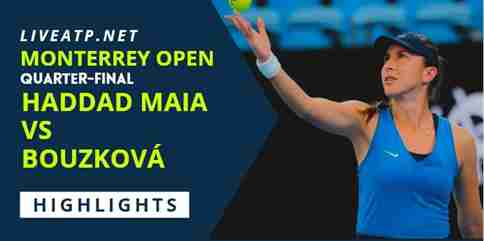 Haddad Maia Vs Bouzkova Quarterfinal 2022 Highlights