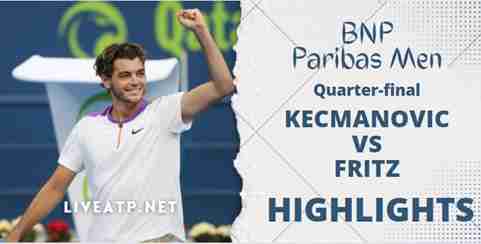 Kecmanovic Vs Fritz BNP Paribas Gents Open Quarterfinal 3 Highlights