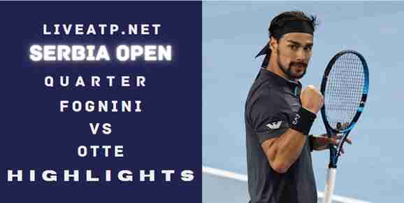 Fognini Vs Otte Quarterinal 2022 Highlights