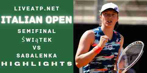 Swiatek Vs Sabalenka Semifinal 2022 Highlights