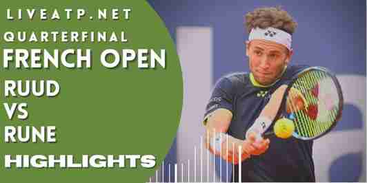Ruud Vs Rune Quarterfinal 2022 Highlights