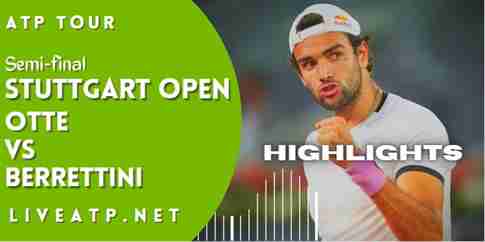 Otte Vs Berrettini Semifinal 2 2022 Highlights