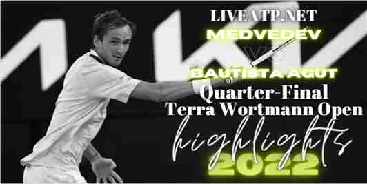 Medvedev Vs Bautista Agut Quarterfinal 2022 Highlights