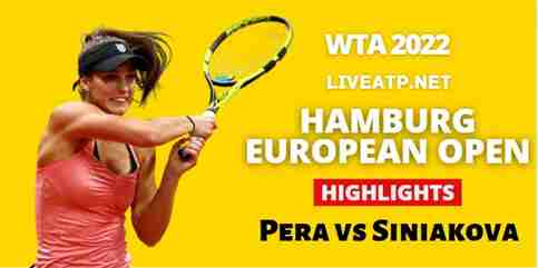 Pera Vs Siniakova Quarterfinal 2022 Highlights