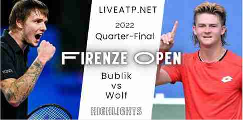 Bublik Vs Wolf Firenze Open Tennis Quarterfinal 14Oct2022 Highlights