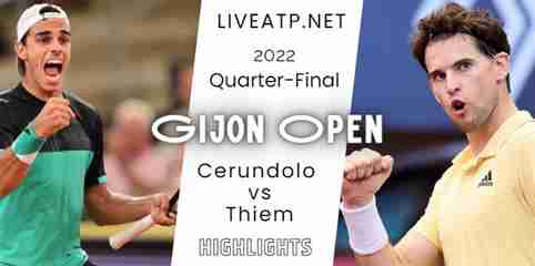 Cerundolo Vs Thiem Gijon Open Tennis Quarterfinal 14Oct2022 Highlights