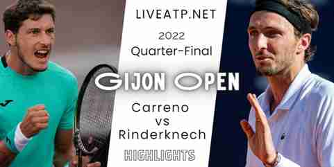 Rinderknech Vs Carreno Gijon Open Tennis Quarterfinal 14Oct2022 Highlights