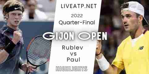 Rublev Vs Paul Gijon Open Tennis Quarterfinal 14Oct2022 Highlights