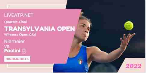 Niemeier Vs Paolini Winners Open Tennis Quarterfinal 14Oct2022 Highlights