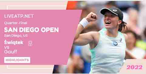 Swiatek Vs Gauff San Diego Open Tennis Quarterfinal 15Oct2022 Highlights