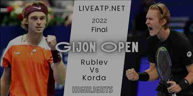 Rublev Vs Korda Gijon Open Tennis Final 16Oct2022 Highlights