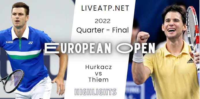 Hurkacz Vs Thiem European Open Tennis Quarterfinal 21Oct2022 Highlights