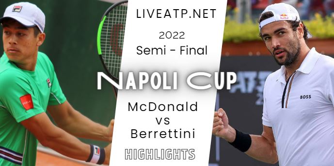 McDonald Vs Berrettini Tennis Napoli Cup Semifinal 22Oct2022 Highlights