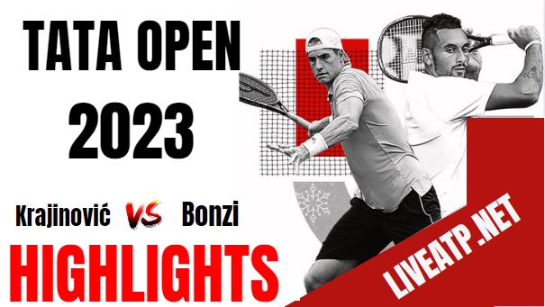 Krajinovic Vs Bonzi Tata Open Maharashtra Tennis Quarterfinal 05jan2023 Highlights