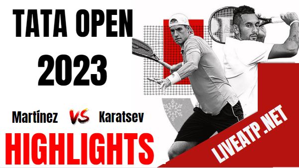 Martinez Vs Karatsev Tata Open Maharashtra Tennis Quarterfinal 05jan2023 Highlights