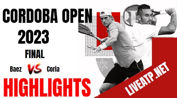 Baez Vs Coria Cordoba Open Tennis Final 12Feb2023 Highlights
