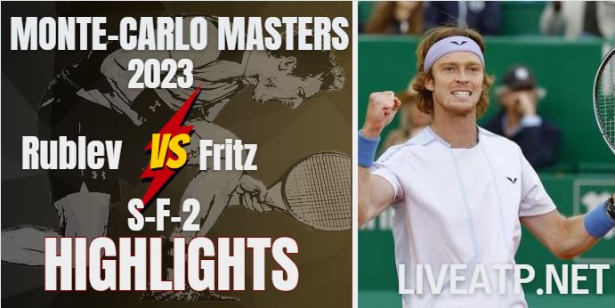 Rublev Vs Fritz Monte Masters 15Apr2023 Highlights