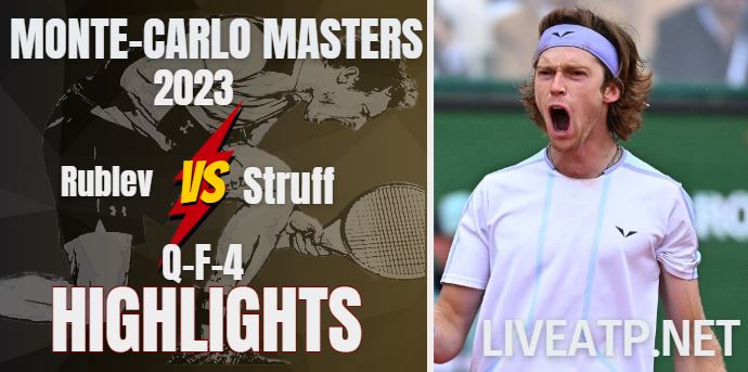 Rublev Vs Struff Monte Masters 14Apr2023 Highlights