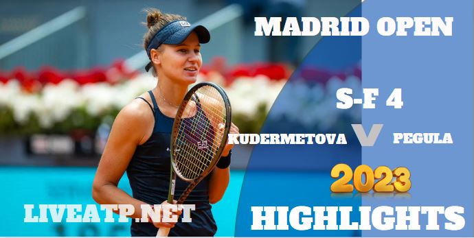 Pegula Vs Kudermetova Madrid Open 04May2023 Highlights